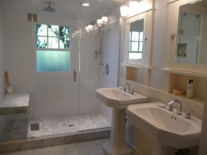 A bathroom remodeled by Complete Construction.