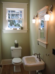 A bathroom remodeled by Complete Construction.