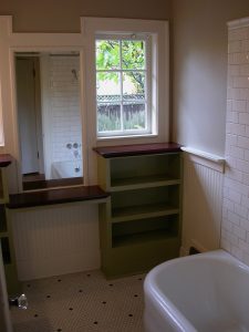 A bathroom remodeled by Complete Construction.