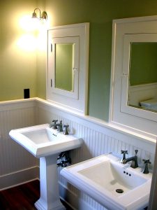 A bathroom remodeled by Complete Construction.