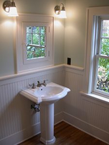 A bathroom remodeled by Complete Construction.