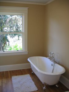 A bathroom remodeled by Complete Construction.