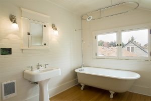 A bathroom remodeled by Complete Construction.