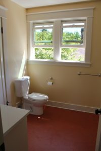 A bathroom remodeled by Complete Construction.