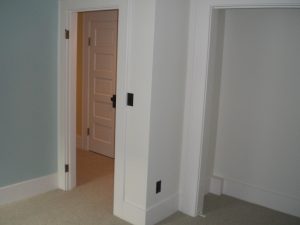 A Basement that has been renovated by Complete Construction.